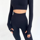 Легінси Темно Чорні з Push-Up Ефектом