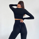 Легінси Темно Чорні з Push-Up Ефектом