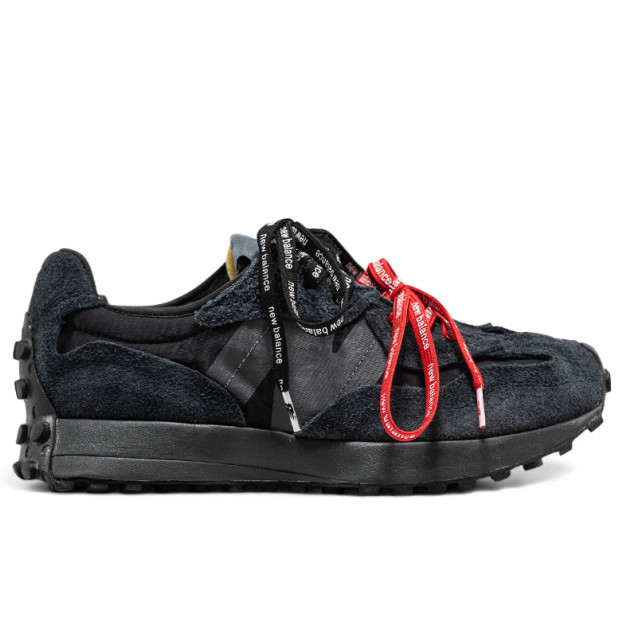 New Balance 327 Double Laces Black Grey