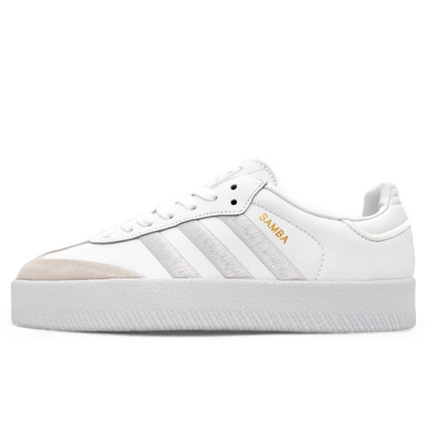 Adidas Samba XLG Platform White Gold Logo