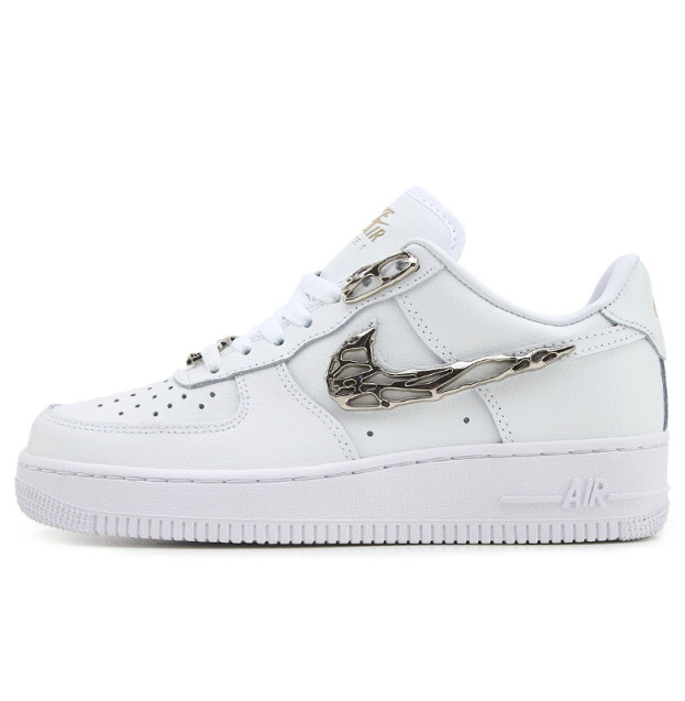 Nike Air Force 1 Low Molten Liquid Metal Silver White