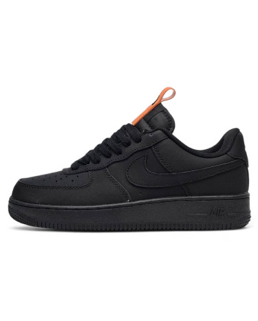 Nike Air Force 1 Low Black Orange С МЕХОМ