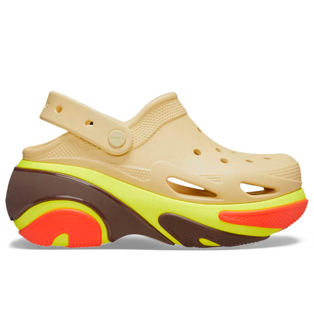 Crocs Bubble Crush Clog Platform Sesame