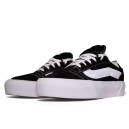 Vans Knu Skool Platform Black White З ХУТРОМ