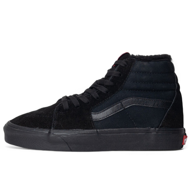 Vans Old Skool High Total Black З ХУТРОМ