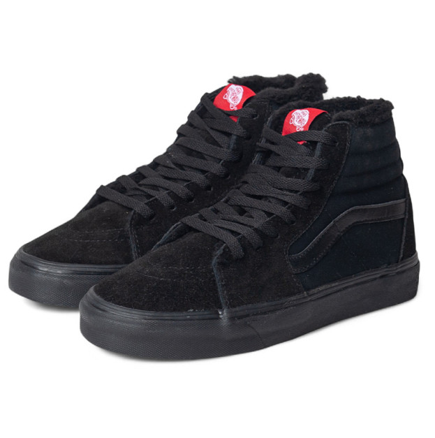 Vans Old Skool High Total Black З ХУТРОМ