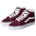 Vans Old Skool High Bordo White З ХУТРОМ