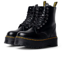 Dr. Martens Jadon Hi Fur-Lined Smooth Leather Platform Boots Black З ХУТРОМ
