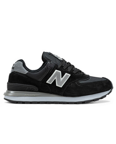 New Balance 574 x Stone Island Black Gray З ХУТРОМ