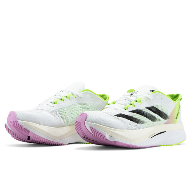 Adidas Adizero Boston 12 White Black Green Spark IG3328