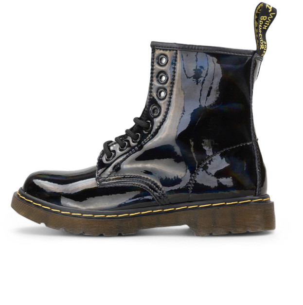 Dr. Martens 1460 Patent Leather Lace Up Boots Black З ХУТРОМ