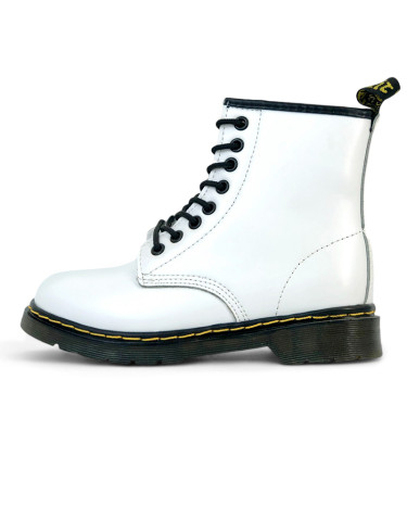 Dr. Martens 1460 Smooth Leather Lace Up Boots White З ХУТРОМ