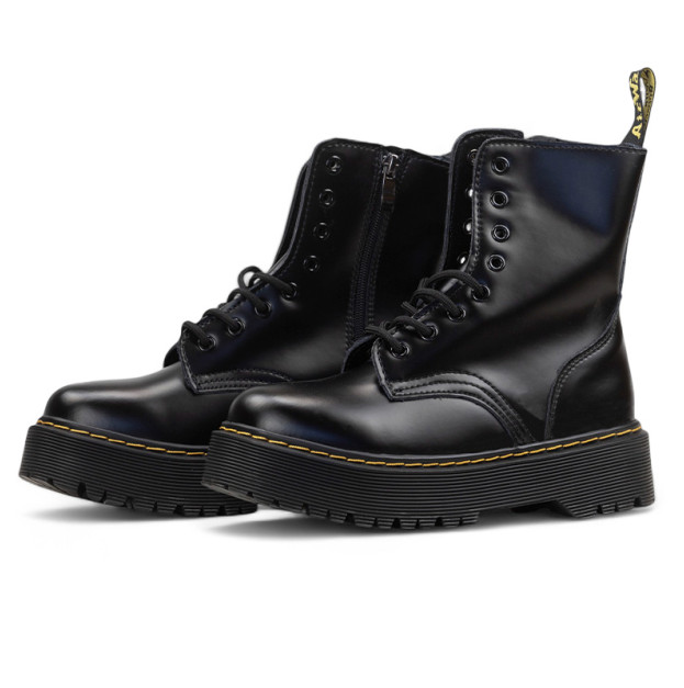 Dr. Martens Jadon Smooth Leather Boots Zip Black