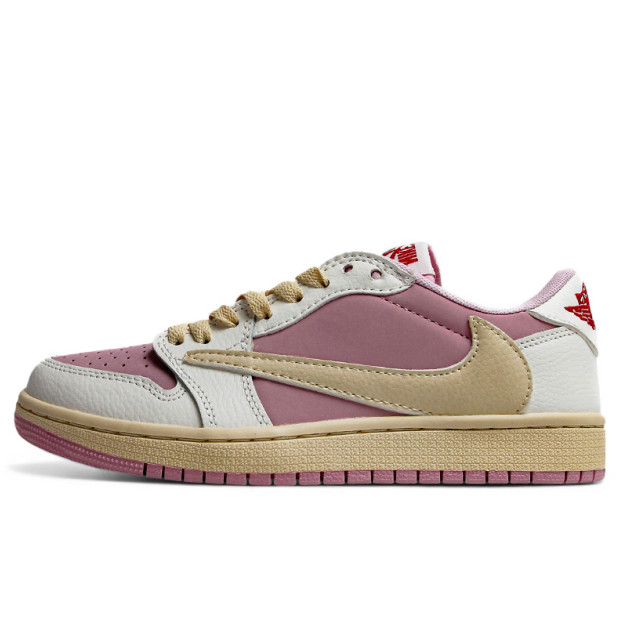 Jordan 1 Low x Travis Scott Pink White Beige
