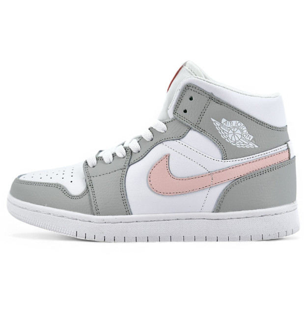 Jordan 1 Retro Mid Custom Light Grey