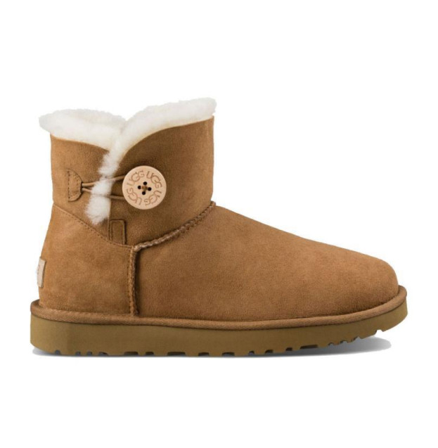 UGG Classic Mini Bailey Button Bling Chestnut