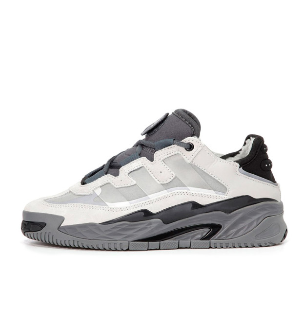 Adidas Niteball White Grey Winter С МЕХОМ