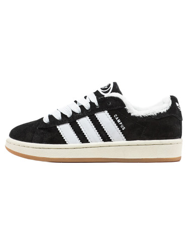 Adidas Campus Black White Winter С МЕХОМ (FKS2350297)