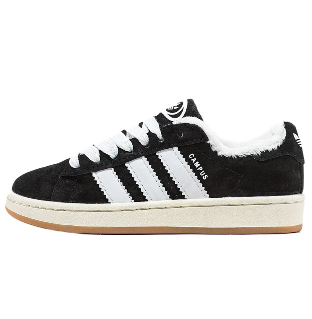 Adidas Campus Black White Winter С МЕХОМ (FKS2350297)