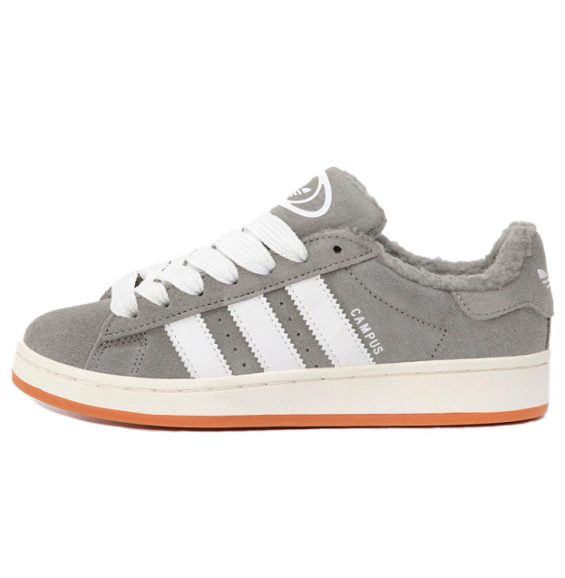 Adidas Campus Dark Grey White Winter С МЕХОМ