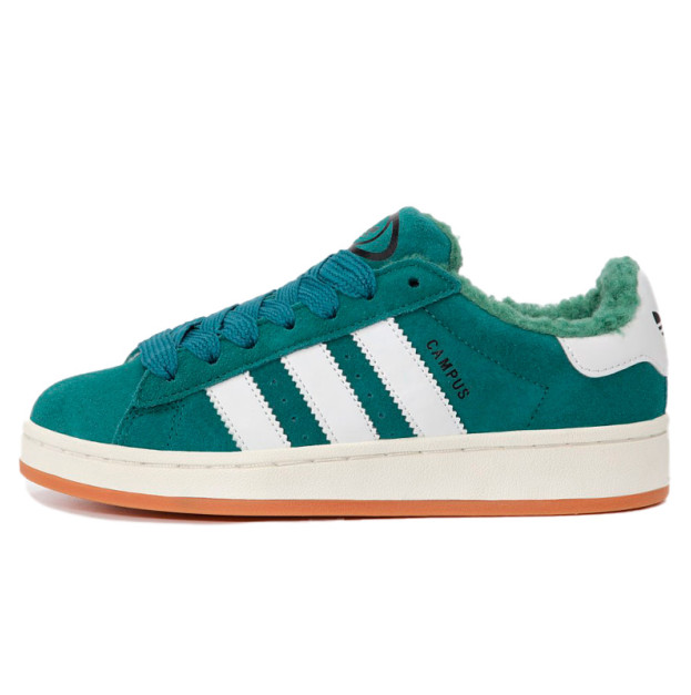 Adidas Campus Green White Winter С МЕХОМ