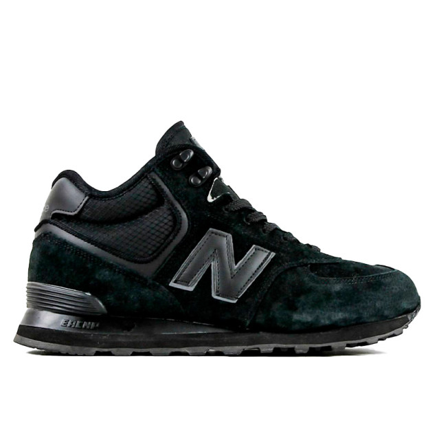 New Balance 574 Black Suede Winter С МЕХОМ