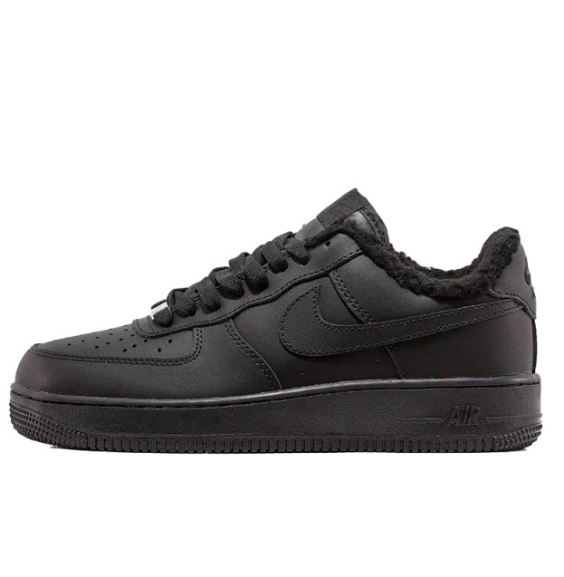 Nike Air Force 1 Low Black Winter С МЕХОМ