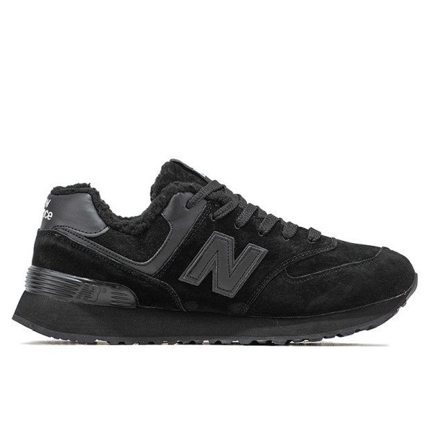 New Balance 574 Black Winter С МЕХОМ