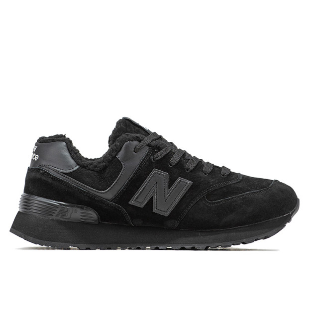 New Balance 574 Black Winter С МЕХОМ