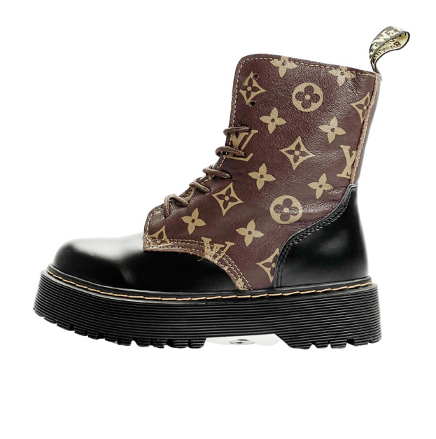 Dr. Martens Jadon Smooth Leather Platform Boots З ХУТРОМ