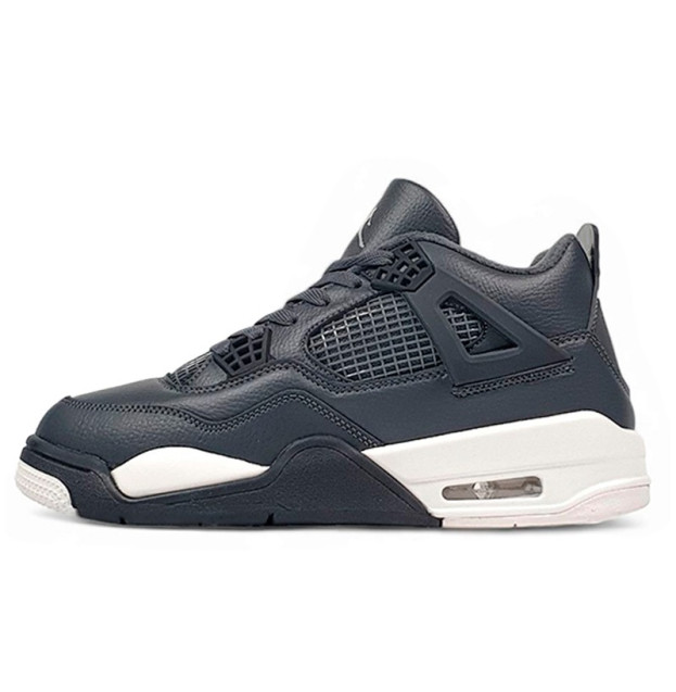 Jordan 4 Grey Black White Winter С МЕХОМ