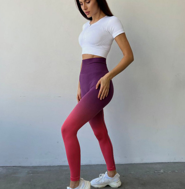 Легінси Фіолетово-Червоні з Push-Up Ефектом