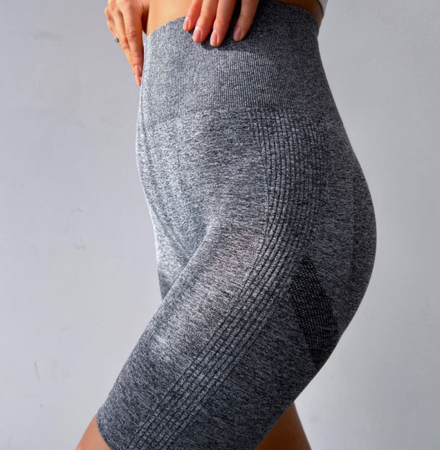 Спортивні Шорти сірі з Push-Up Ефектом