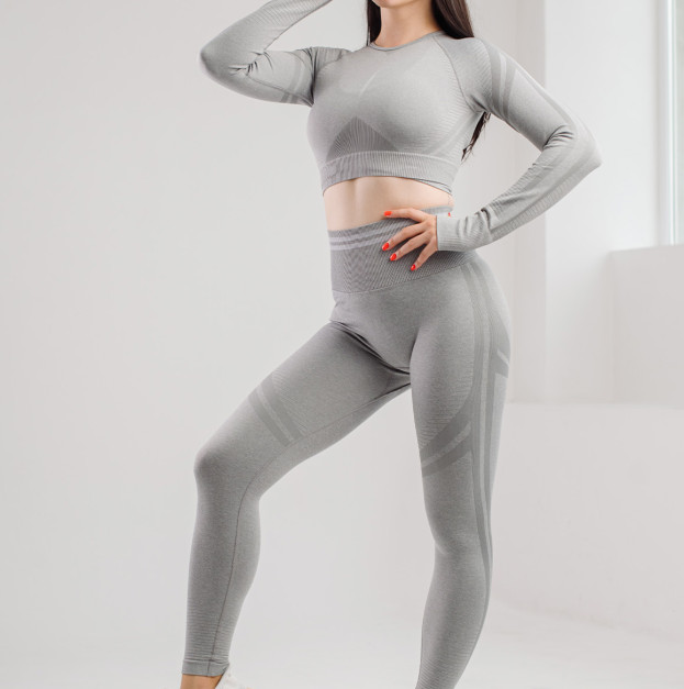Легінси Сірі з Push-Up Ефектом