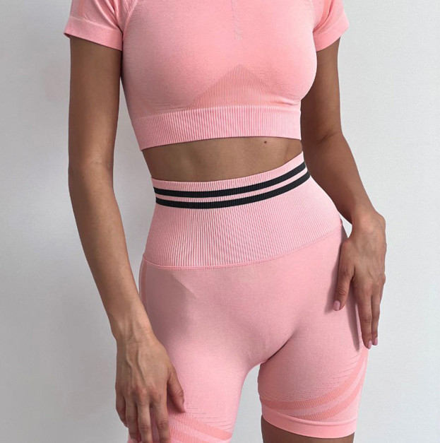 Кроп Топ Спортивний Рожевий