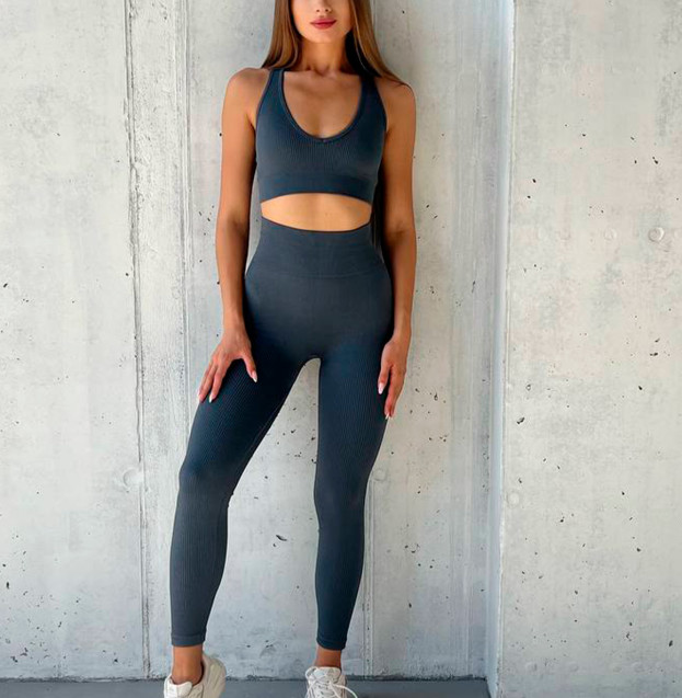 Легінси Сірі з Push-Up Ефектом