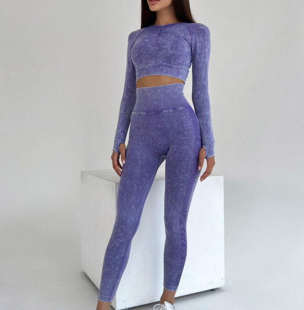 Комплект Легінси з Push-Up Ефектом + Рашгард Фіолетовий