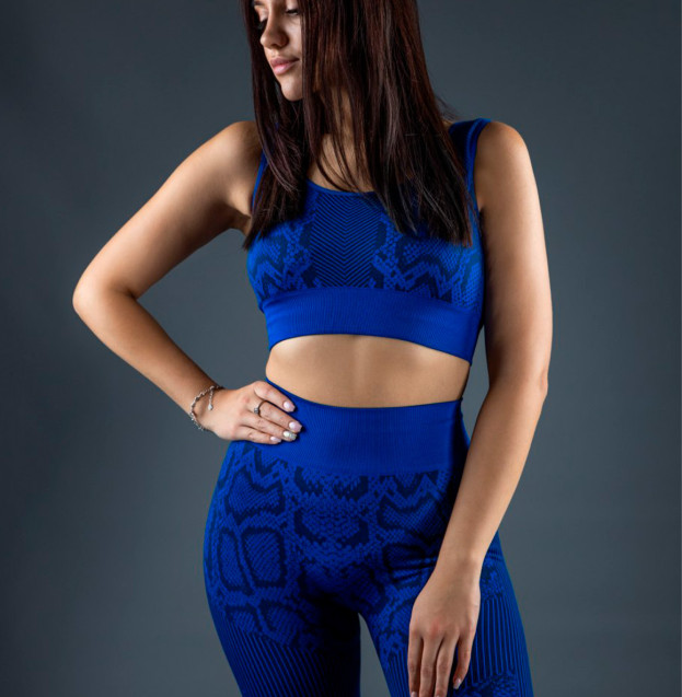 Комплект Легінси + Спортивний Топ Синій