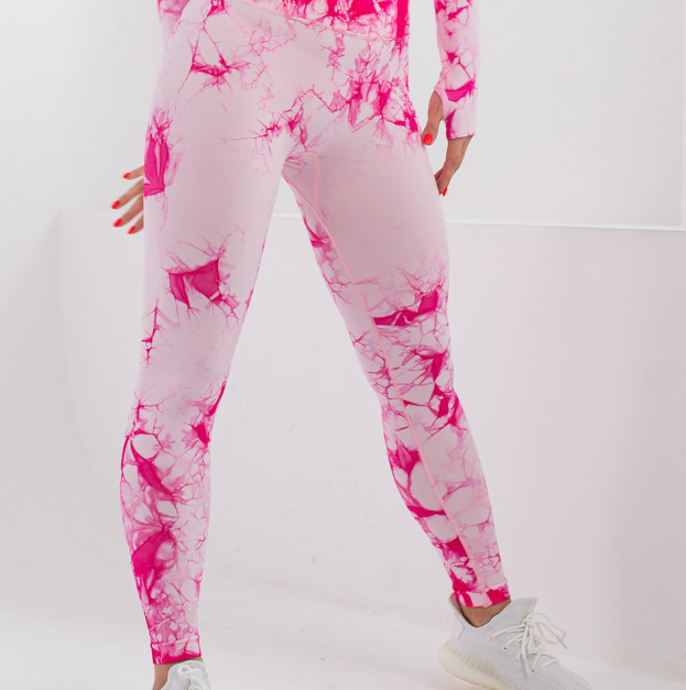Легінси Біло Рожеві з Push-Up Ефектом