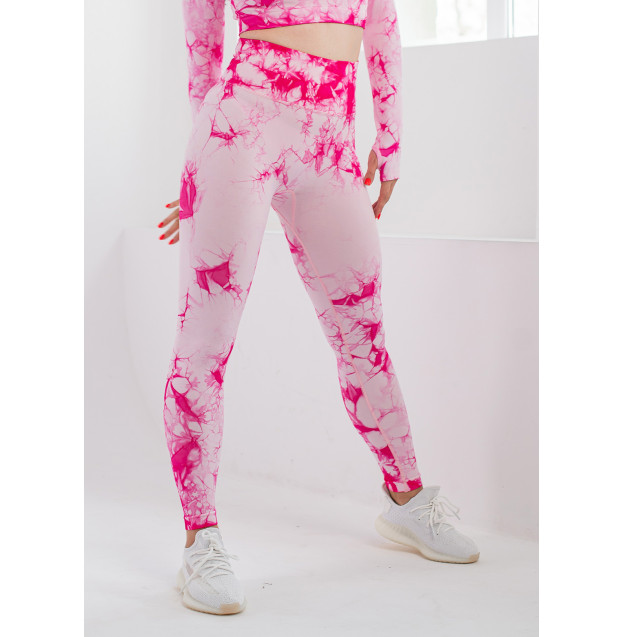 Легінси Біло Рожеві з Push-Up Ефектом