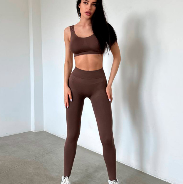Легінси Коричневі зі Штрипками