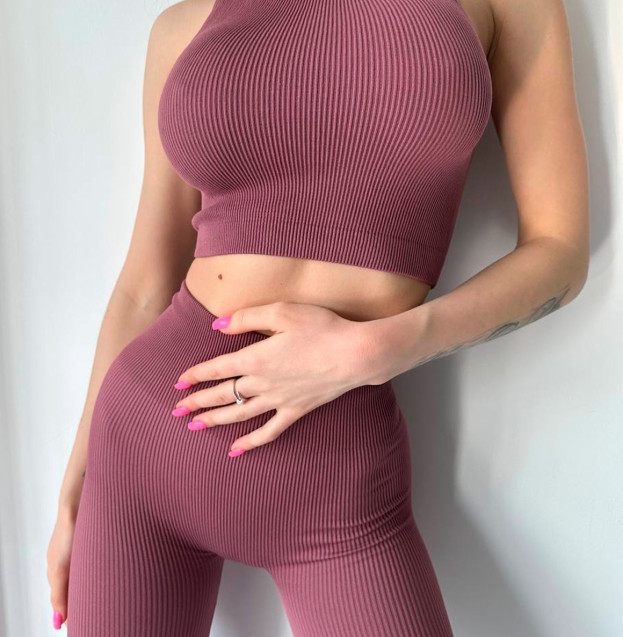 Топ Спортивний Марун в Рубчик