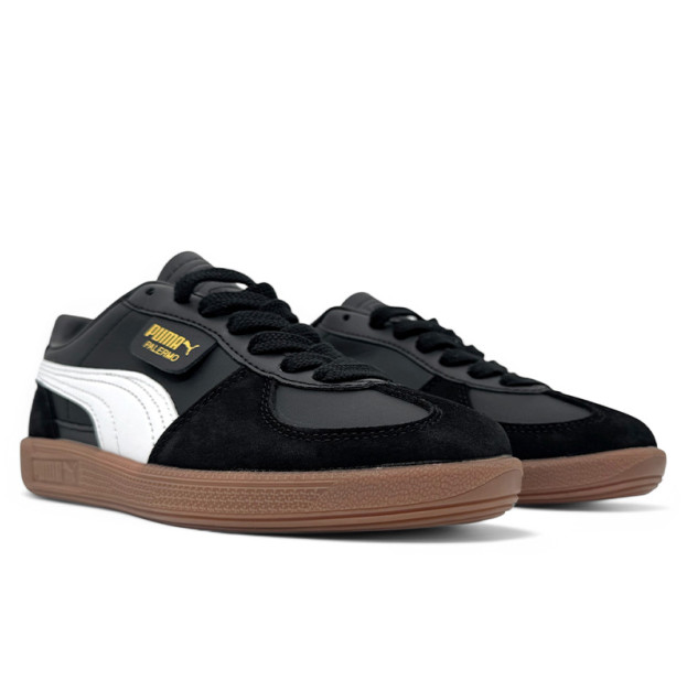Puma Palermo Leather Black Feather Grey Gum 396464-03