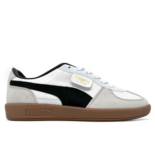 Puma Palermo Leather White Grey Black Gum 396464-01