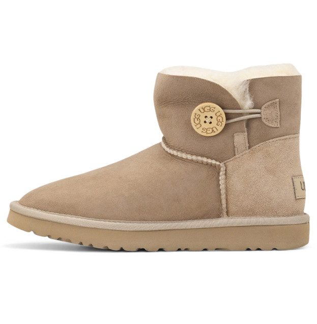 UGG Classic Mini Bailey Button Beige
