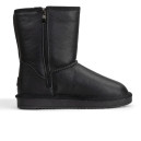 UGG Classic Short Leather Zip Black