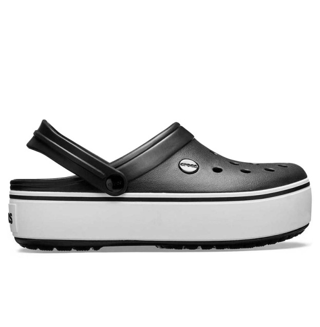 Crocs Crocband Platform Black White