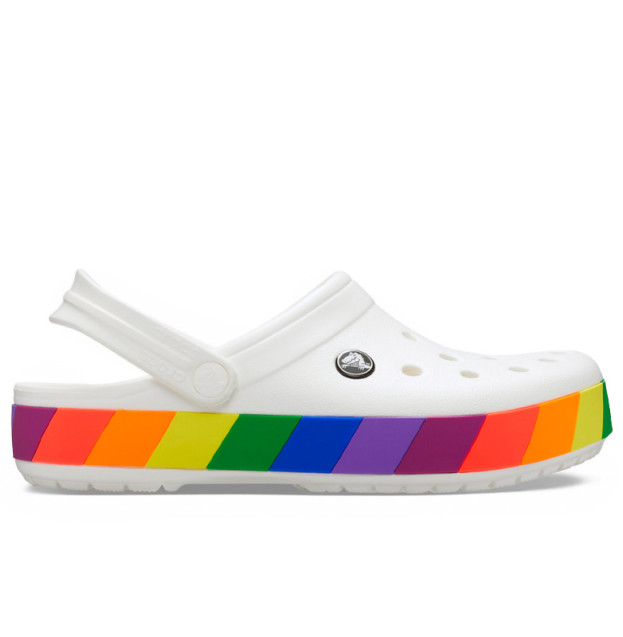 Crocs Crocband Rainbow Block Clog White