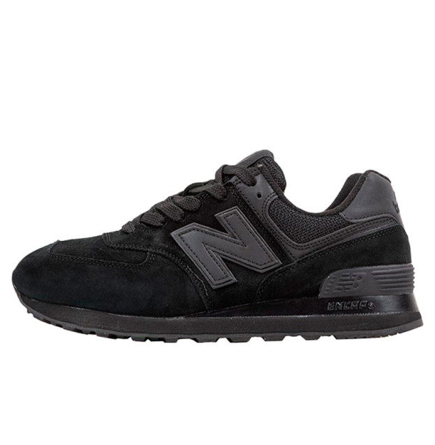 New Balance 574 Black Suede