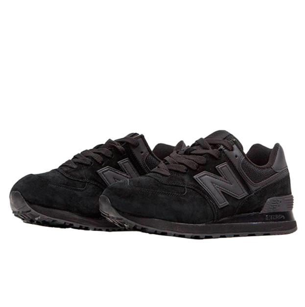 New Balance 574 Black Suede